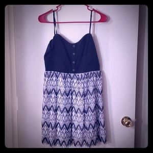 Three Pink Hearts SZ M blue dress